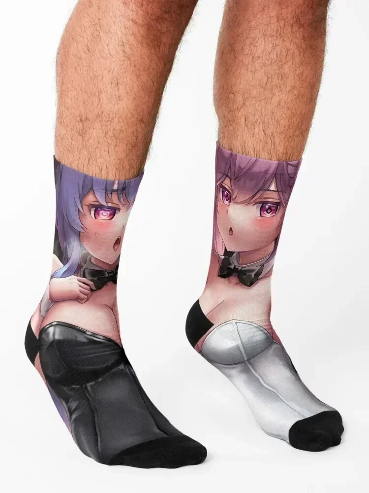 Ganyu and Keqing Socks golf custom hiking aesthetic Boy Child Socks Women's