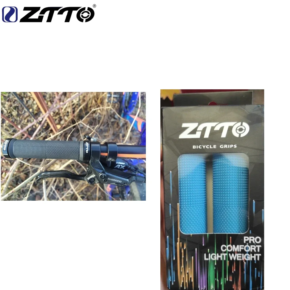 

ZTTO MTB Cycling AG16 Lockable Grips Anti Slip Rubber 22.2mm Universal Bike Handlebar Components Blue Red Black Yellow 1Pair