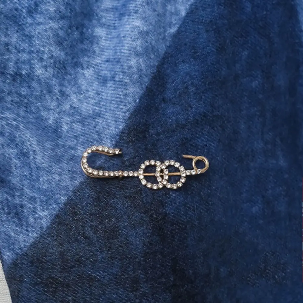 مجوهرات الحفلات وشاح حريري مشبك مكافحة التعرض بروش تشديد حزام دبوس الكورية مشبك دبوس سترة السراويل دبوس المرأة بروش #6