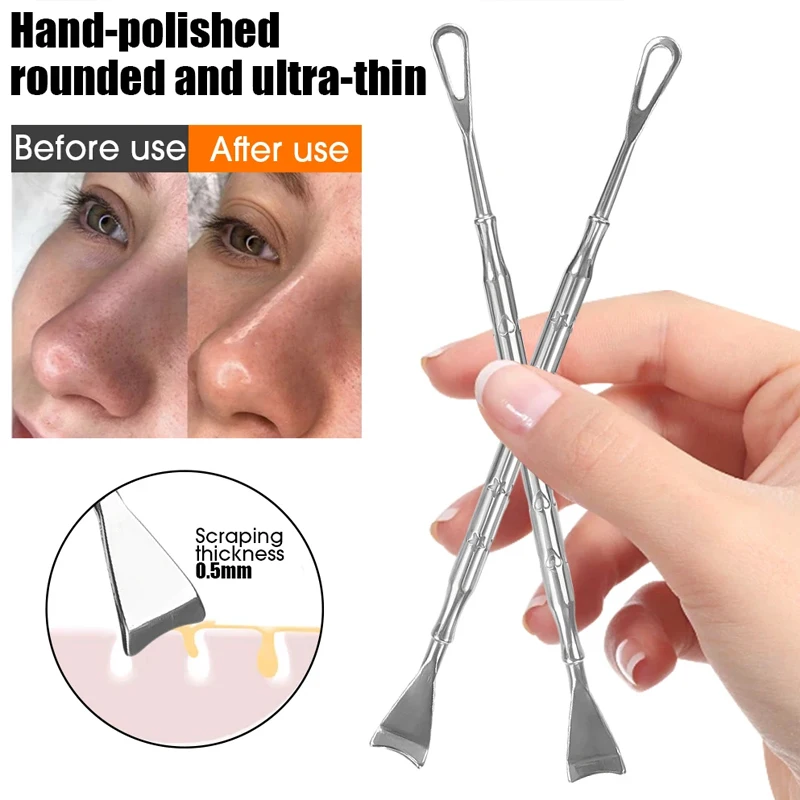 1/4 Pc Rvs Acne Naald Comedondrukker Puistje Popper Tool Schoonmaken Facial Gesloten Comedonen Handje Gezicht huidverzorging
