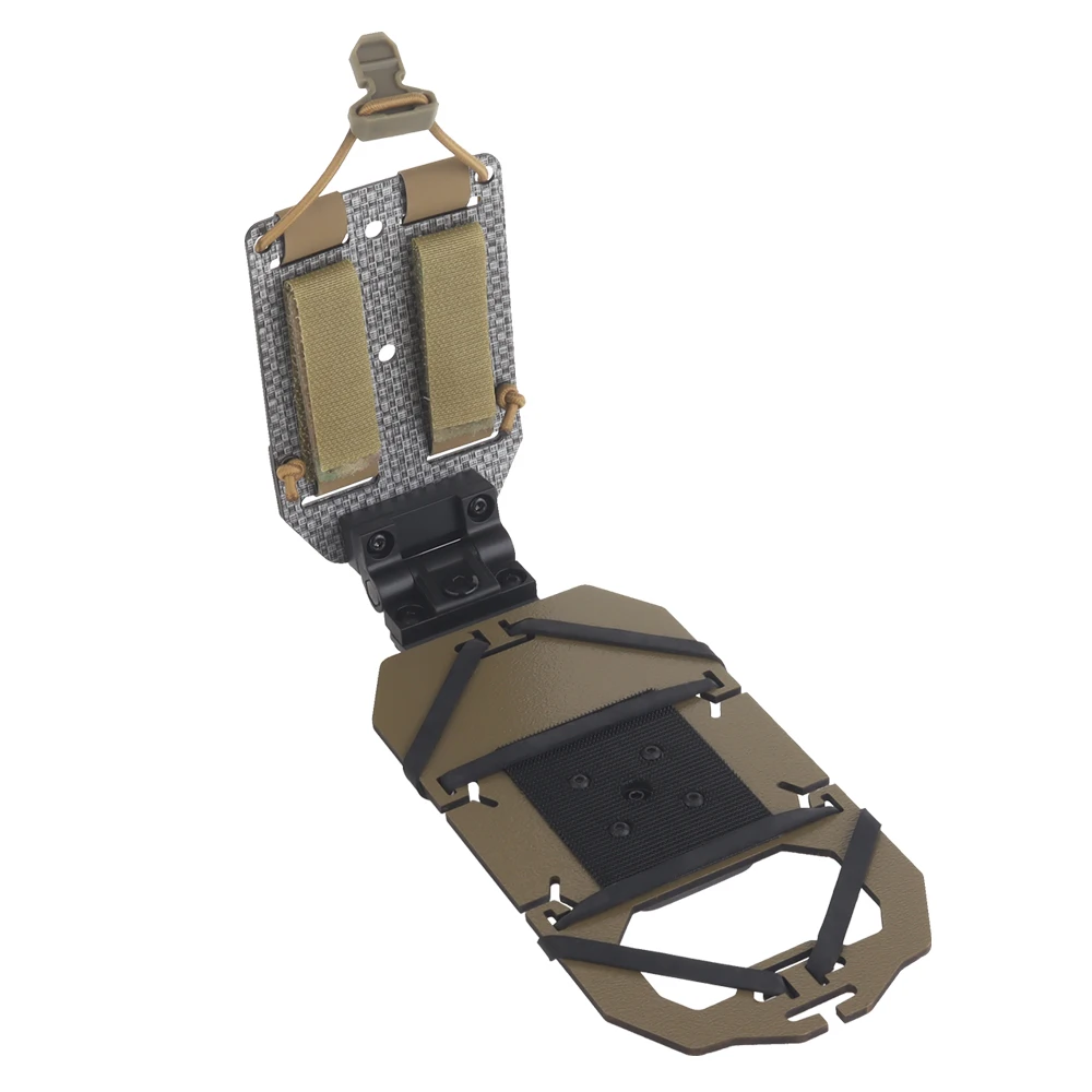 Folded Swivel Cell Phone Carrier Plate Tactical Vest Chest Panel MOLLE Mobile Phone Case Chest Mobile Phone Holder Navigation