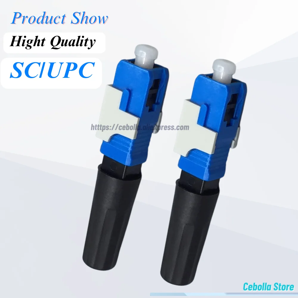 SC UPC/APC Single-Mode Fiber Optic Quick FTTH Cold Connector เครื่องมือ Field Assembly Adapter