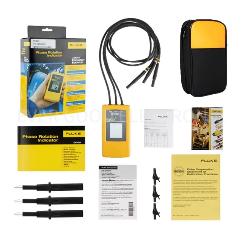 FLUKE 9040 F9040 Digital Phase Rotation Indicator Tester Meter 40-700V, 15-600HZ