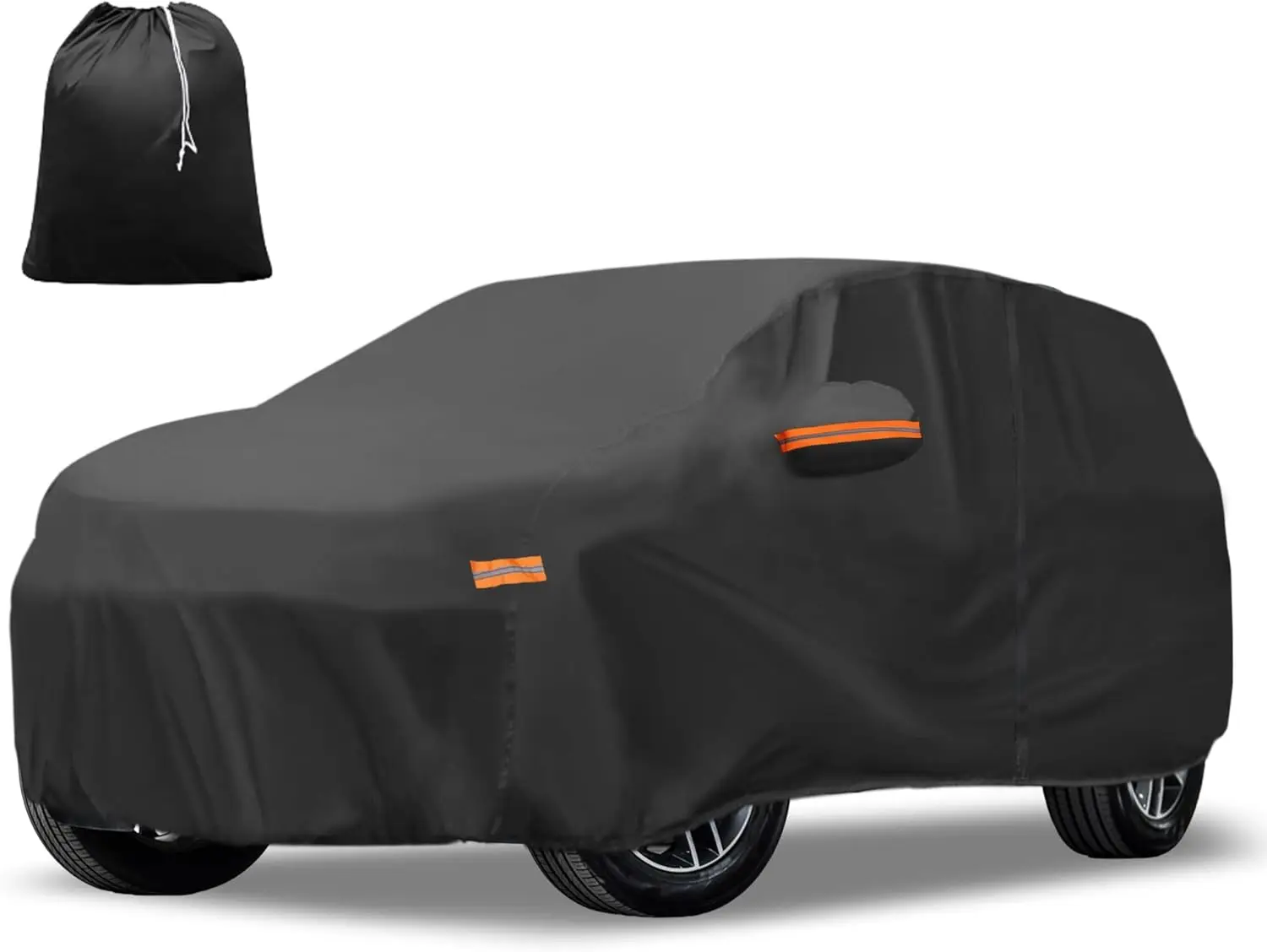 

All-Weather Car Cover for Jeep Grand Cherokee with Zipper and Reflective Bars, Waterproof Windproof Protection