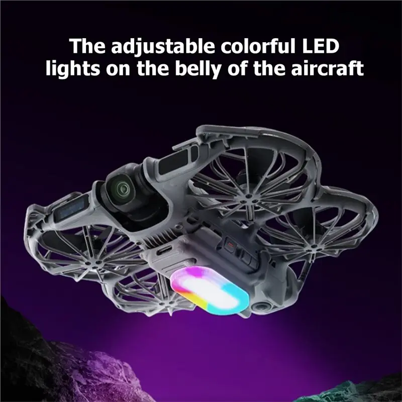N35R-Drone Accessories For DJI Neo 2 Versatile Colorful Searchlight Extended Landing Gear Illumination System