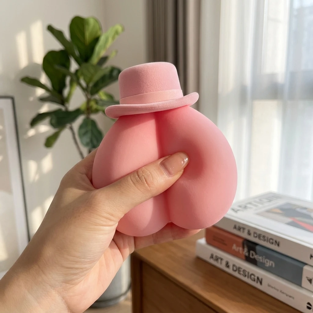 Daily Relax Squeeze Toy Cute Gourd Peach Outline Soft TPE Stress Reliever Office Desk Small Plaything f236