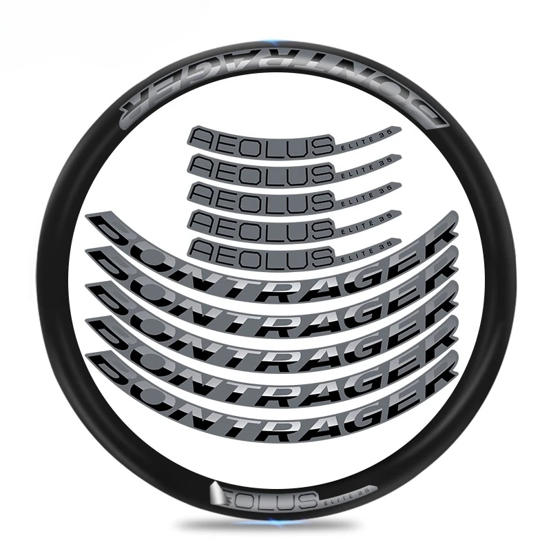 10 PEÇAS/ET Adesivo para Conjunto de Rodas de Bicicleta de Estrada Bontrager Aeolus Elite35TLR com Aro de Carbono e Adesivo Decorativo para Bicicleta