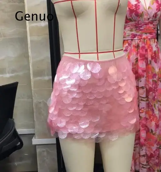 2026 Women Sparkly Sequin Mini Skirt Shiny Glitter Short Skirt Autumn Winter Party Clubwear