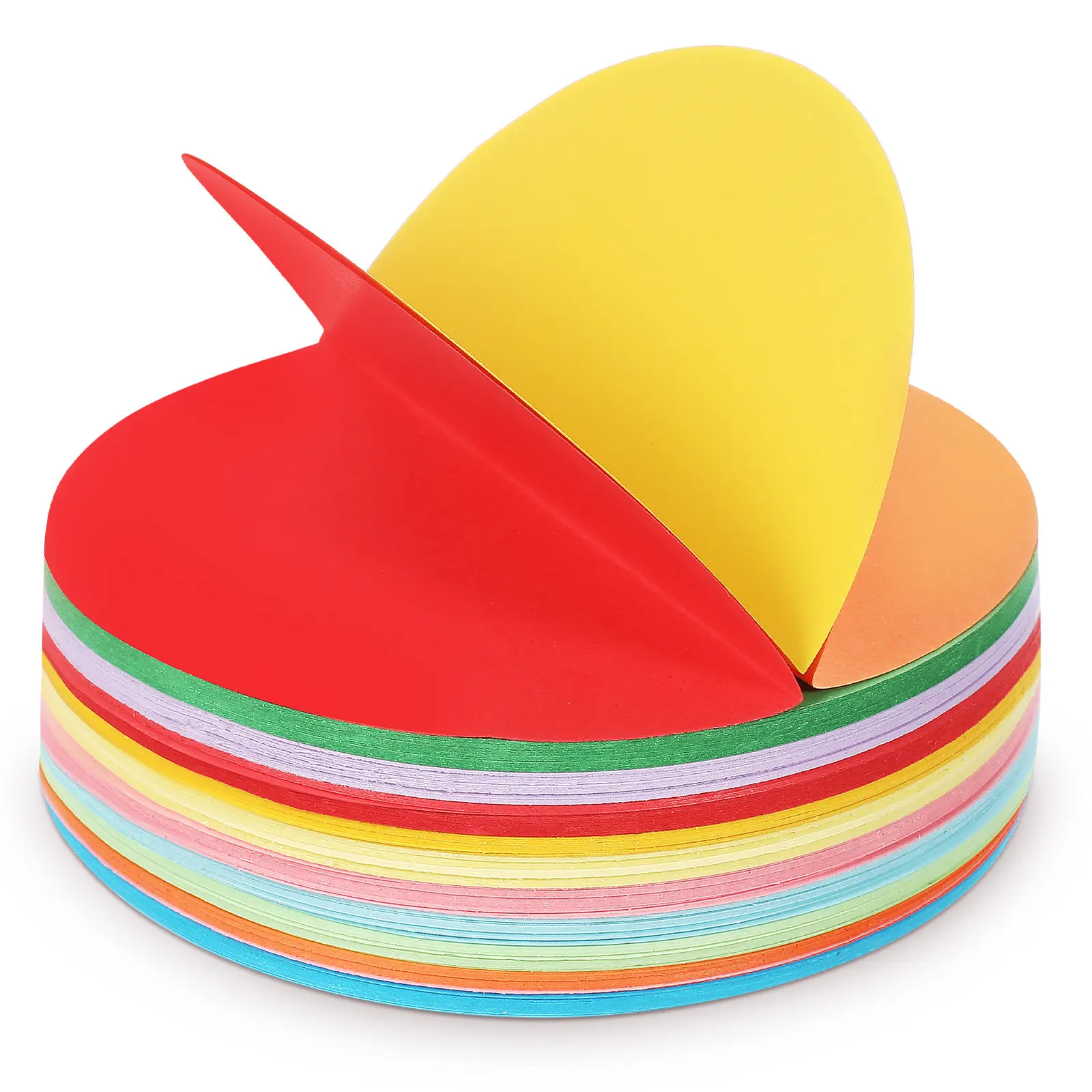 

500 листов цветной круглой бумаги для оригами и рукоделия, для декоративных проектов, складывания, изготовления подарков, для начинающих