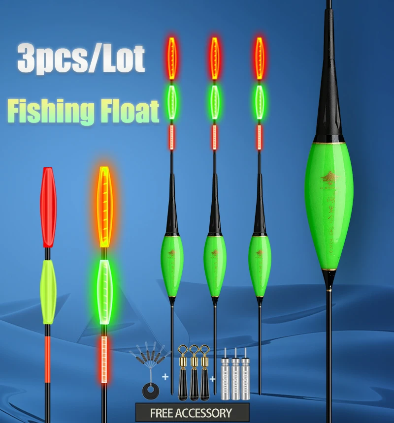 

3pcs/Lot Fishing Floats Electirc LED Floaters Excellent Visual Fishing Bobbers Best Choice Fishing Tackle