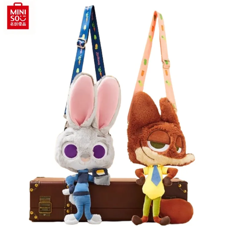 

Сумка через плечо Miniso Disney серии Zootopia, сумка Джуди И Ник, мультяшная периферийная кукла для детей, сумка для хранения, подарок