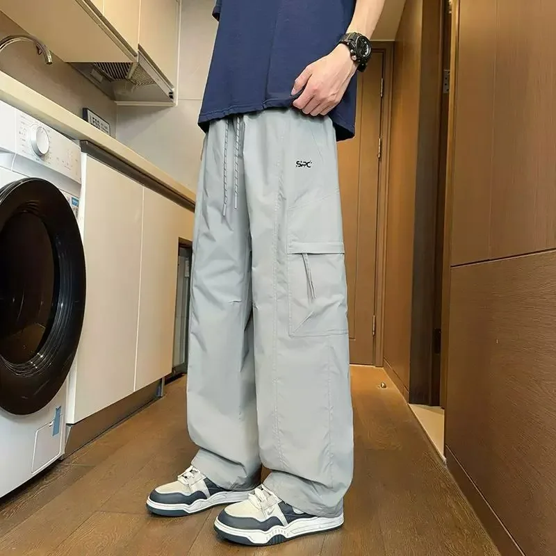 New Men's Joggers Sweatpants Summer Casual Cargo Pants Men Workout Running Gym Fitness Colorblock Sport Loose Trousers 2026