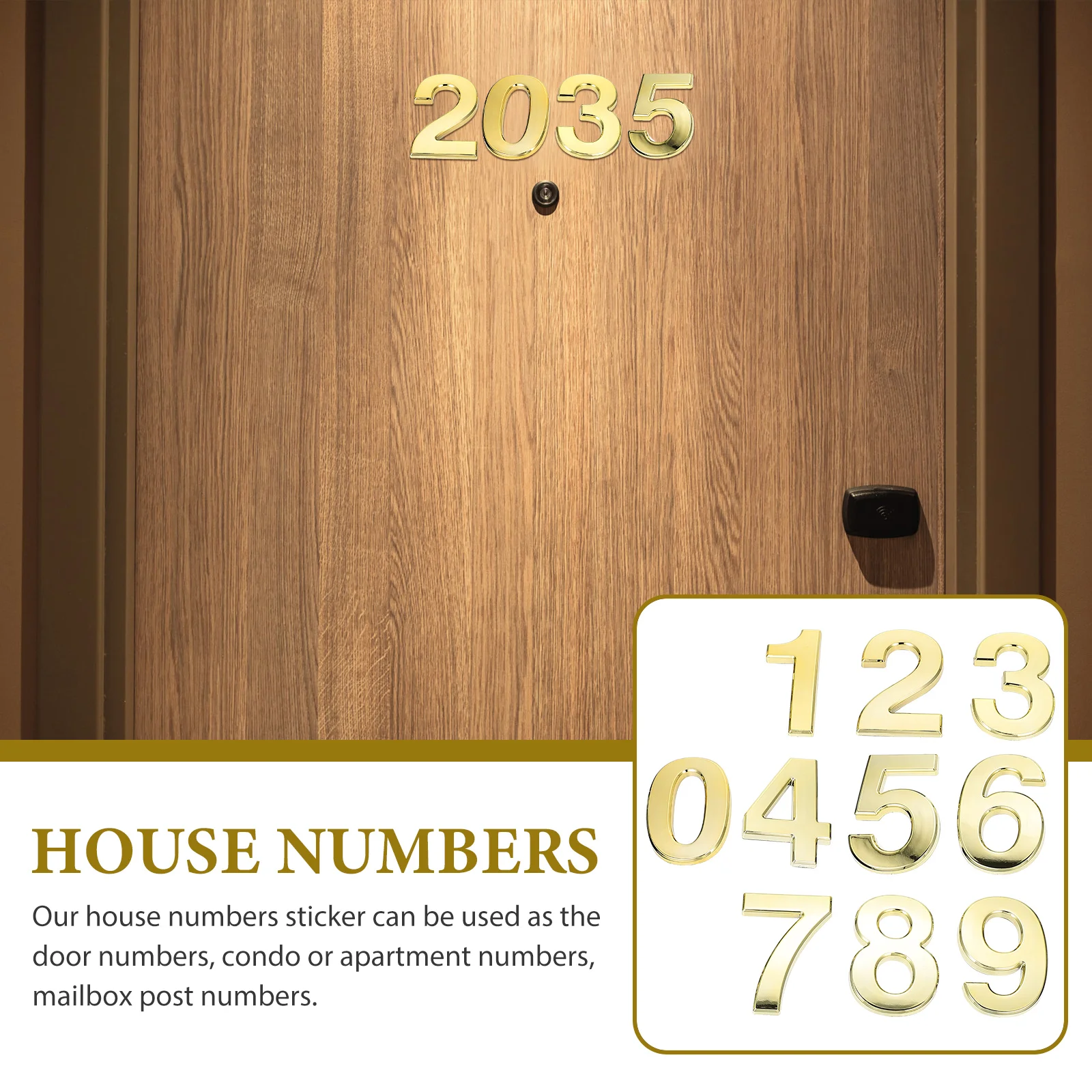 

10 Pcs Decorate Number Office The Modern Abs Engineering Plastics Numbers for Mailbox Plaque
