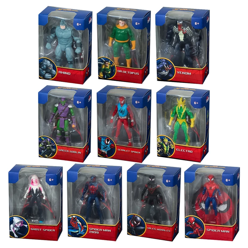 Original Spider Man 4inch GREEN GOBLIN Doctor Octopus VENOM Action Figures MILES GWEN ELECTRO SCARLET SPIDER 2099 RHINO Toys view 3