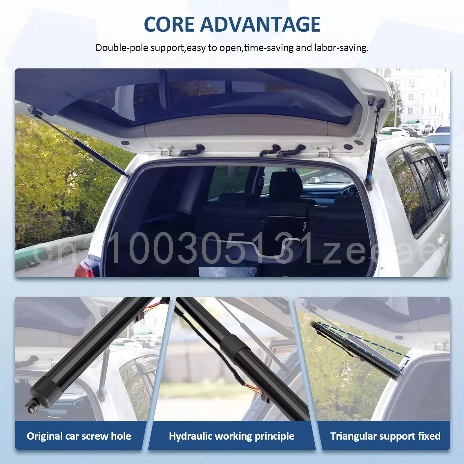 For 2010-2015 Volkswagen Touareg 7P Tailgate Support Rod Rear Tailgate Strut Electric Support Struts L R Compatible 7P6827851D