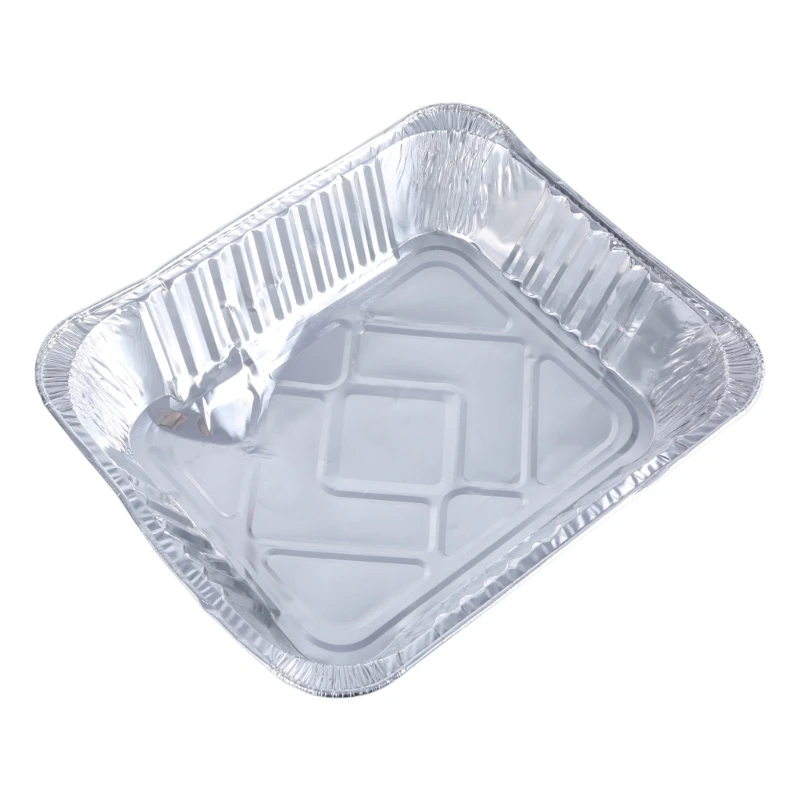 Pack of 10 Foils Tray Takeaway Container Aluminum Pans for Roasting and Storage