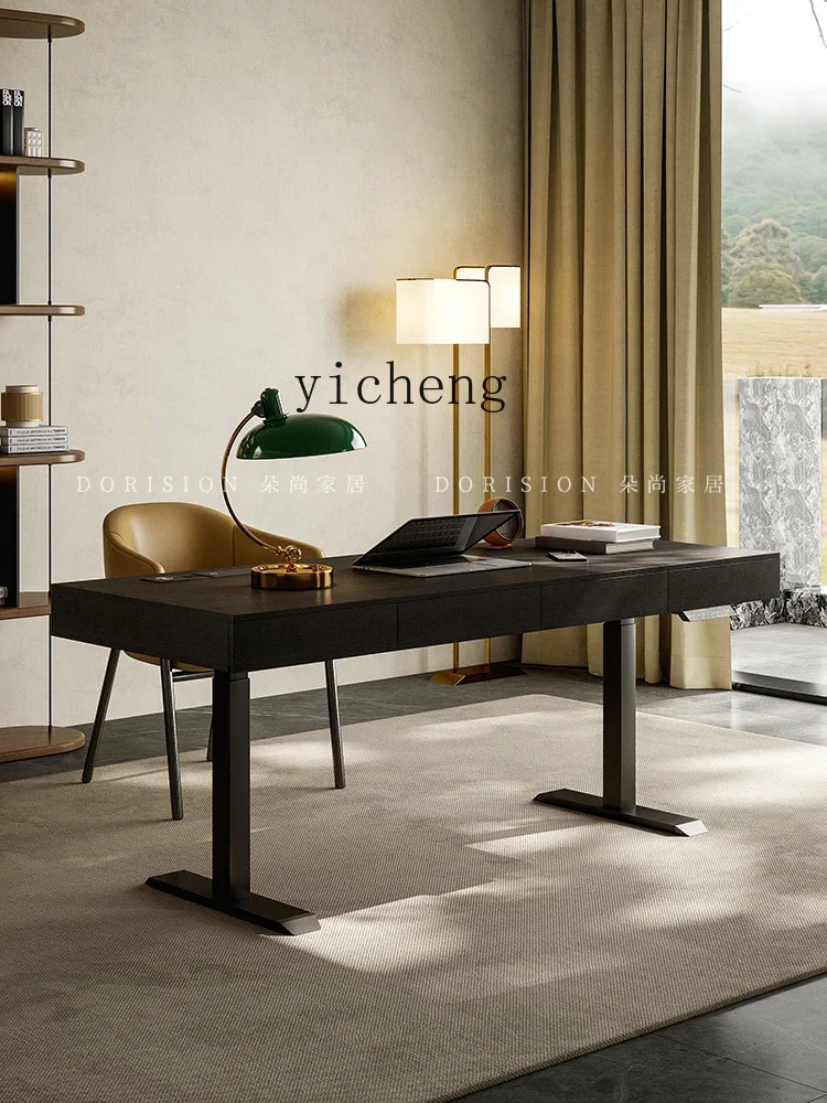 

b2intelligent electric lifting desk minimalist desk solid wood writing modern home computer desk home decor