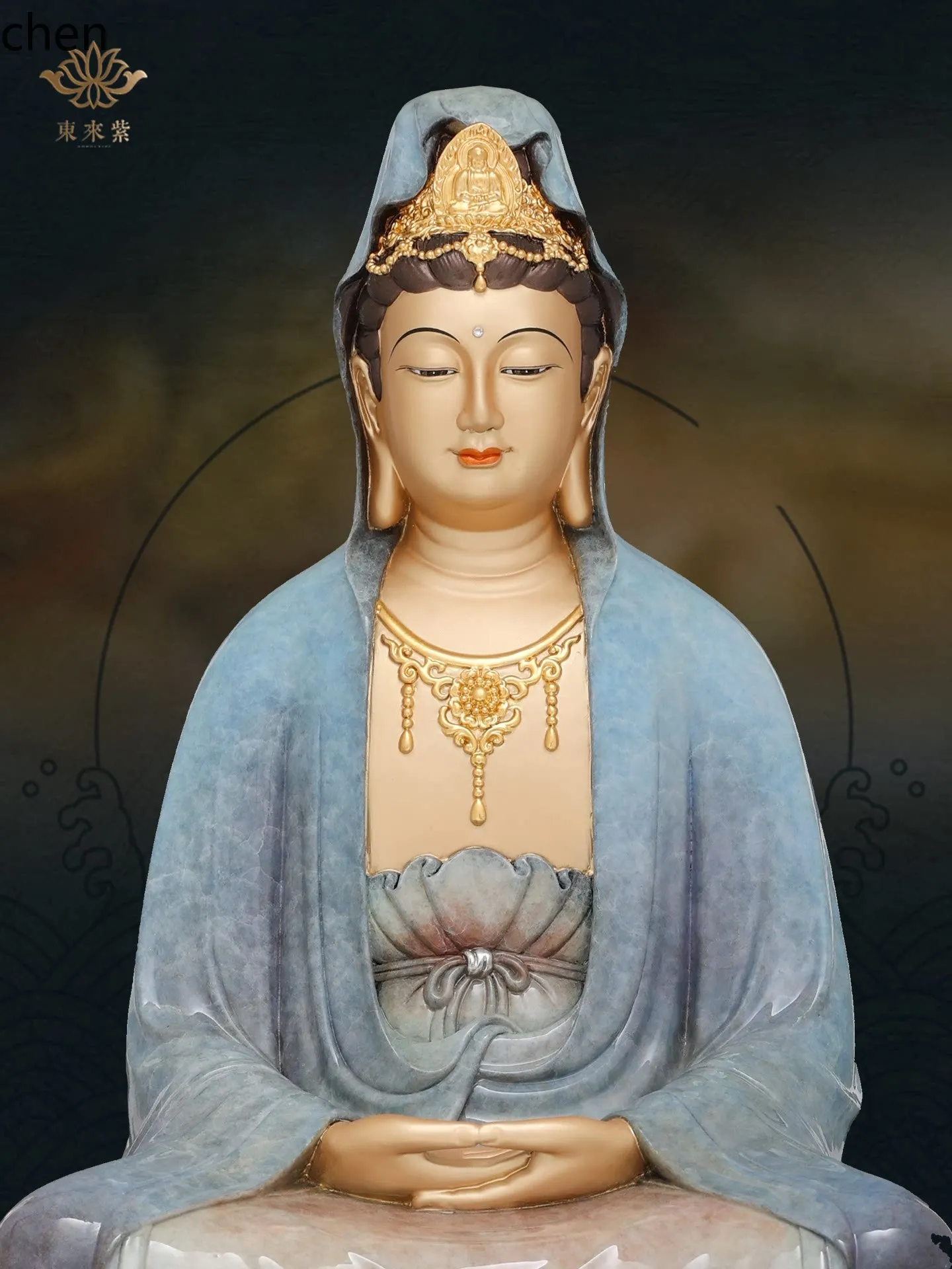 Cz zen meditation guanyin buddha statue bronze guanyin statue brass home worship