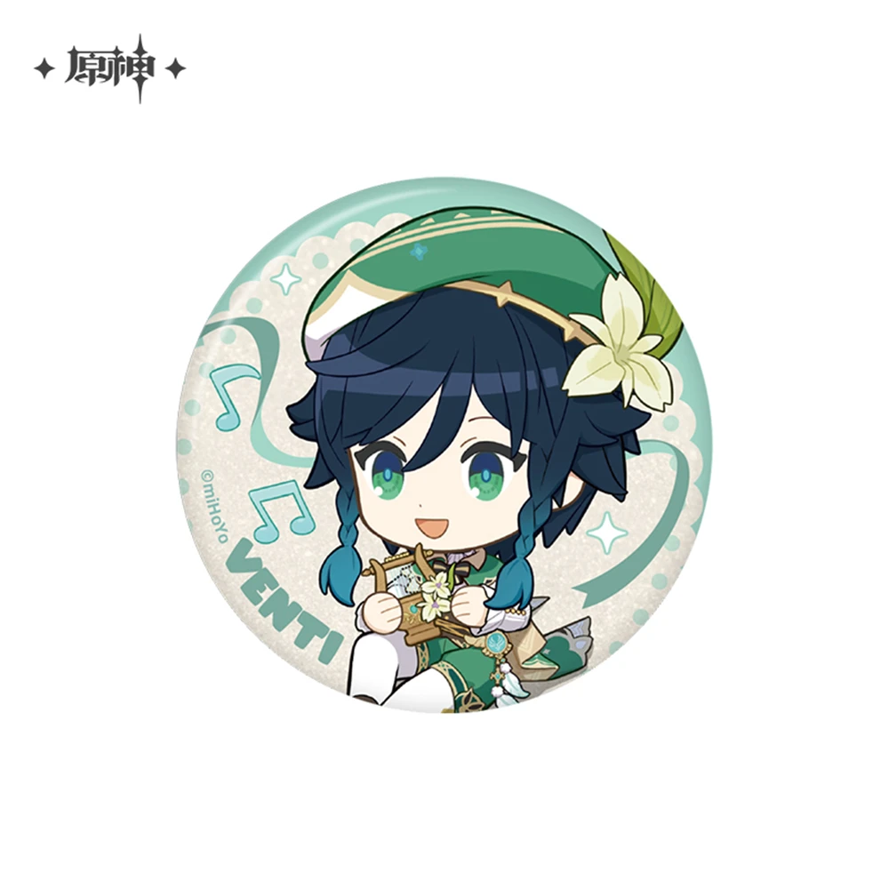 58mm Game Genshin Impact Neuvillette Kinich Turnfire Hunt Mavuika Haborym Cosplay COSTUME Badge Pin SPTE Tinplate Brooch Prop