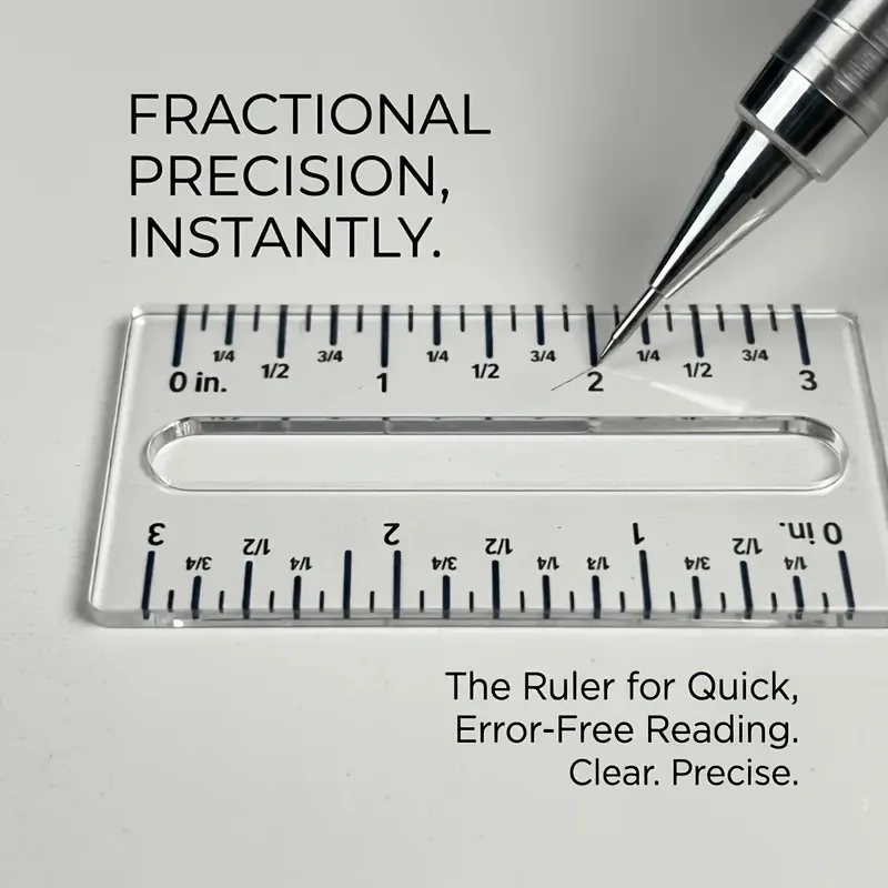 British Acrylic Ruler, Hollow Ruler with Dense Scale, Suitable for Handmade Clothing, Office, Study, Back to School Season Gifts