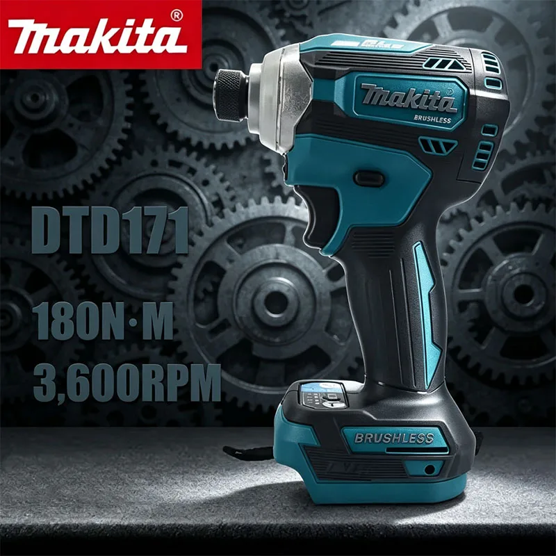 Makita DTD171 Brushless Cordless Impact Driver 18V LED Work‑Light High‑Torque Rechargeable Screwdriver Bare Unit For Repair Jobs