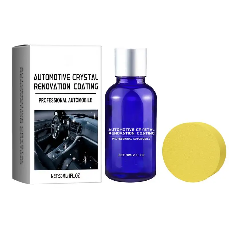 

Car Renovation Agent 30ml Car Interior Update Repair Spray Safe Effective Crystal Renovated Coating Sprayer With Sponge