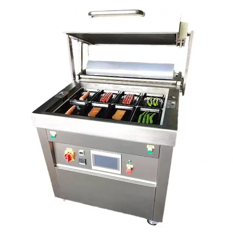 Vertical semi-automatic skin vacuum packaging machine