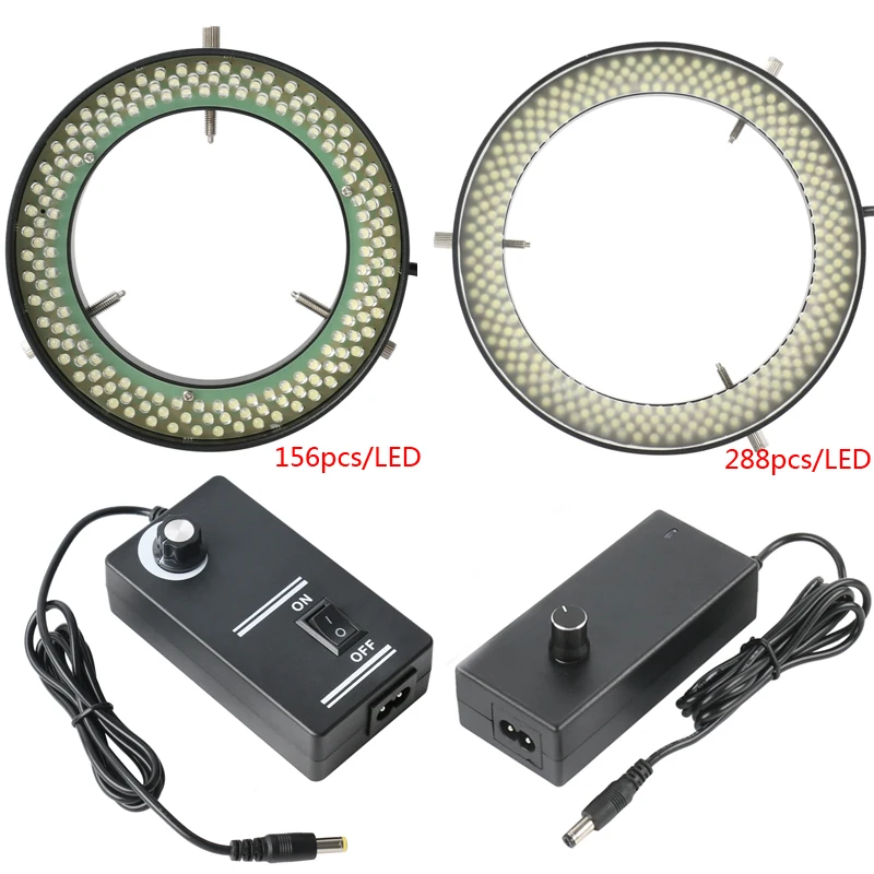 Industrielle Inspektions- und Mikroskop-Beleuchtungsoptik Hochleistungs-156/288-LED-Ringlichtquelle Punktlicht
