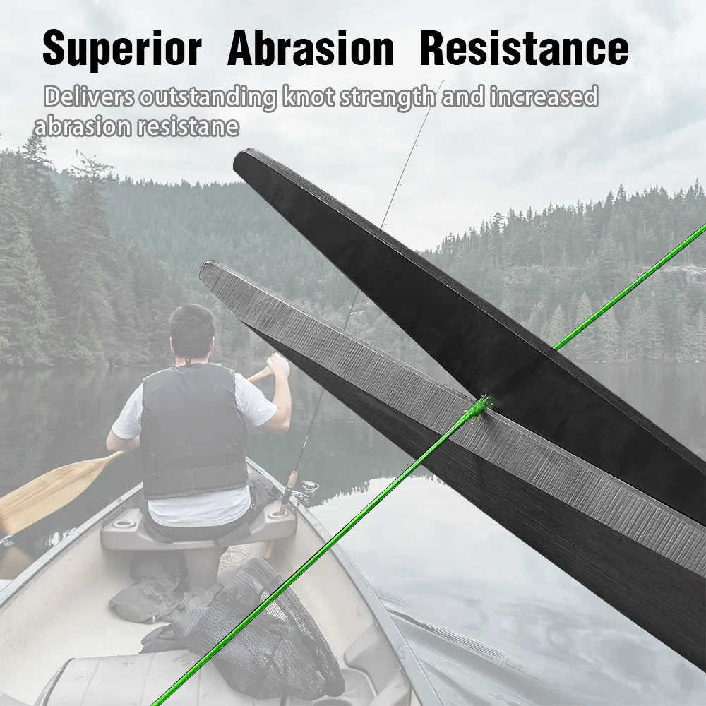 BAKAWA 4X geflochtene Angelschnur, PE-Angelschnur, 100 m, 300 m, 500 m, 1000 m, abriebfest, superstark, Multifilament, für sanftes Werfen – Detail 14