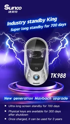 XNRKEY 마이바흐 스타일 범용 TK988 스마트 원격 자동차 키, LCD 스크린, BMW 벤츠 뷰익 아우디 캐딜락 렉서스 랜드로버용 TK800