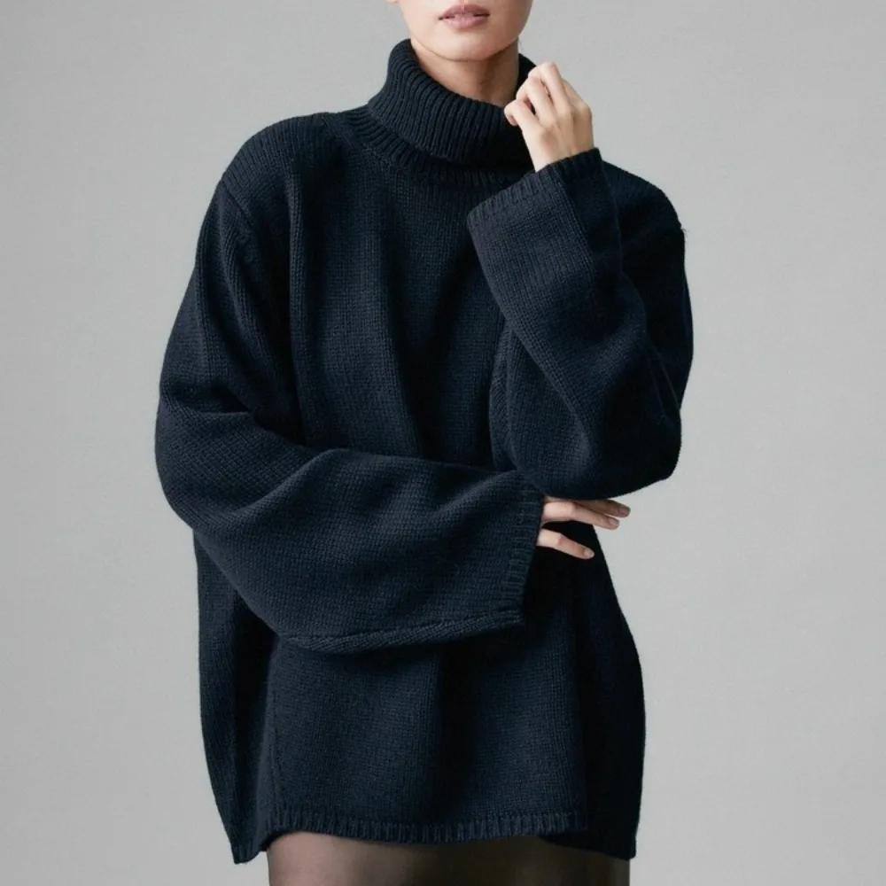 

Autumn and Winter Wool Cashmere Turtleneck Warm Sweater for Women
