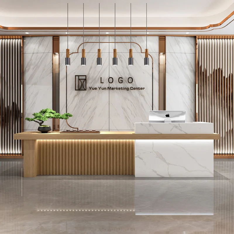 

Chinese Simplicity Reception Desks Fashionable Retro Reception Desks Atmosphere Office Furniture Sportello Di Ricevimento YSJDT