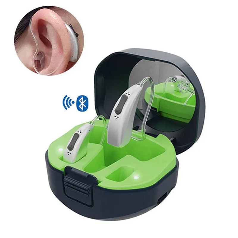 

Hearing aids rechargeable bluetooth wireless digital bte hearing aid