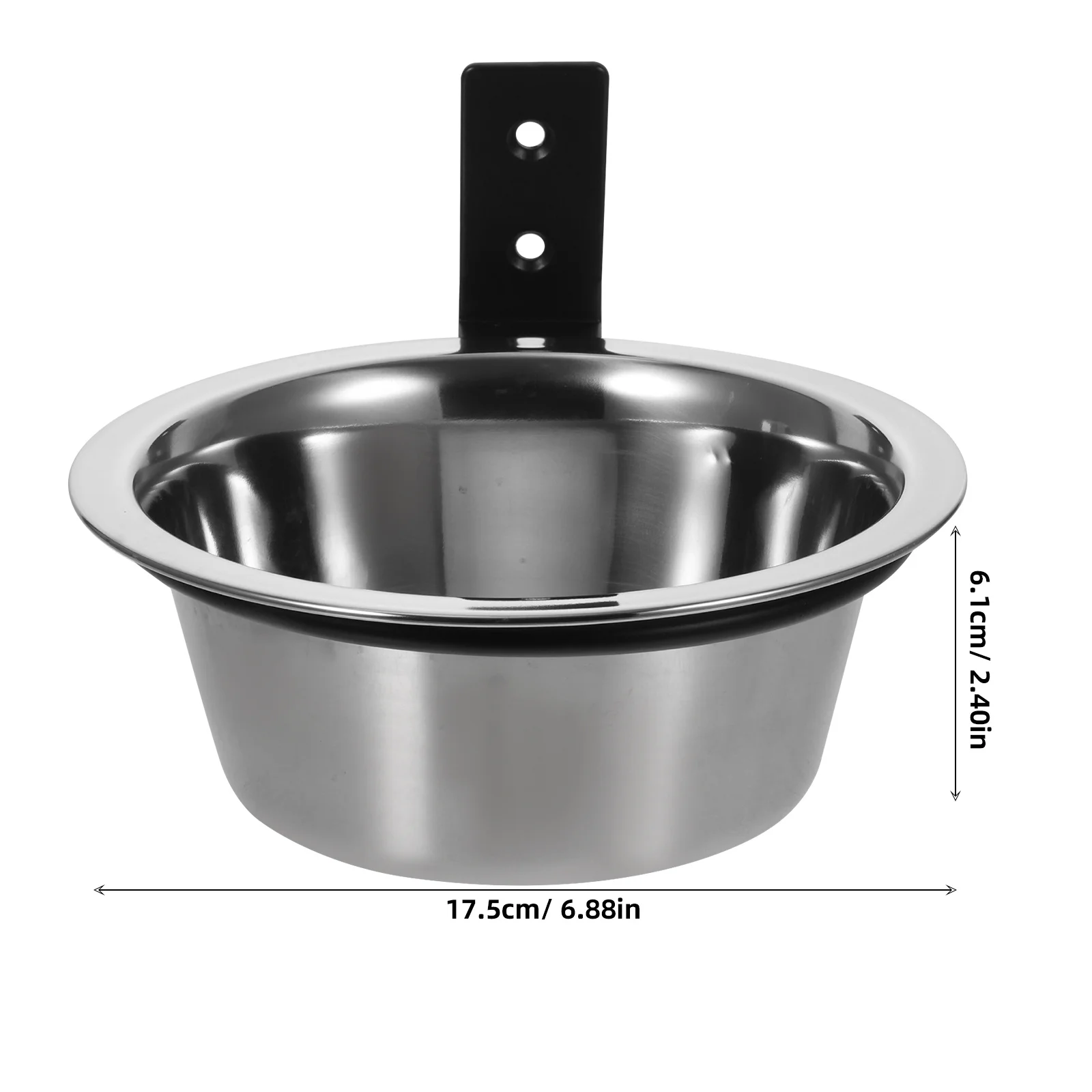 

1Set Elevated Dog Water Bowl Stainless Steel Raised Pet Food Bowl Wall Mounted Feeding Dish Convenient Clean for Medium Large