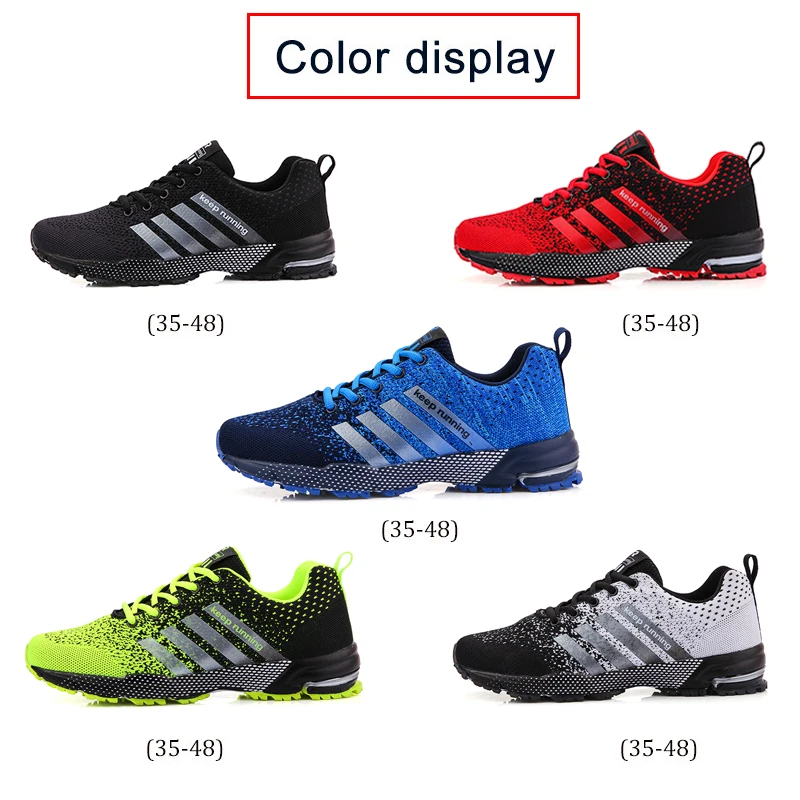 Mężczyźni kobiety buty do tenisa oddychające siatkowe sportowe buty lekkie Outdoor Jogging buty do chodzenia para sznurowane poduszki powietrzne