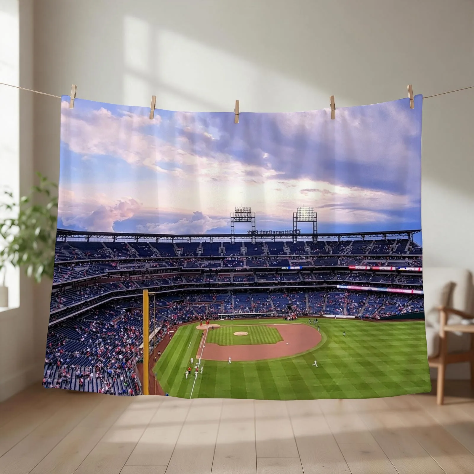 Citizens Bank Park Sky Throw Blanket couch cozy soft plush fuzzy picnic outdoor blanket