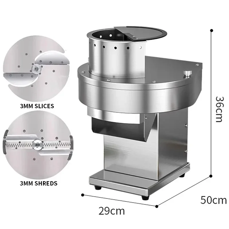 Electric Vegetable Fruit Slicer Machine 1-7mm Slicing Machine with Shredder Blade for Home Use Vegetable Processing Machine