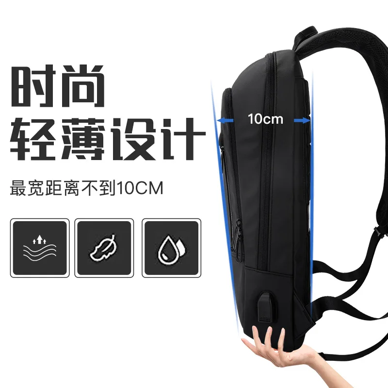 Mochila informal para ordenador portátil de 15,6 pulgadas, bolso masculino con recarga USB, bolso de viaje espacial multicapa para hombre, mochilas antirrobo para exteriores