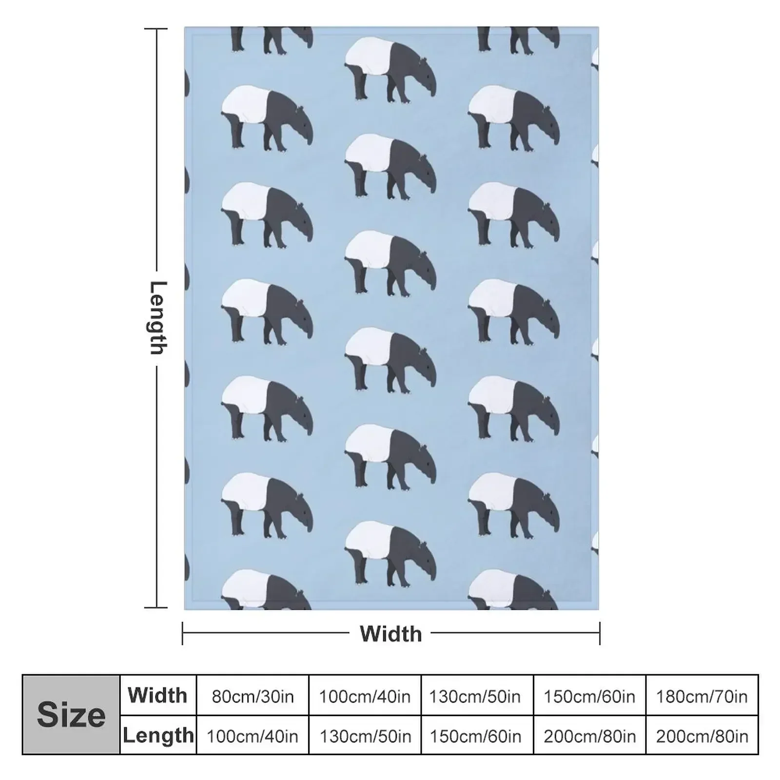 Tapir Throw Blanket Sofa Quilt Hairys Blankets