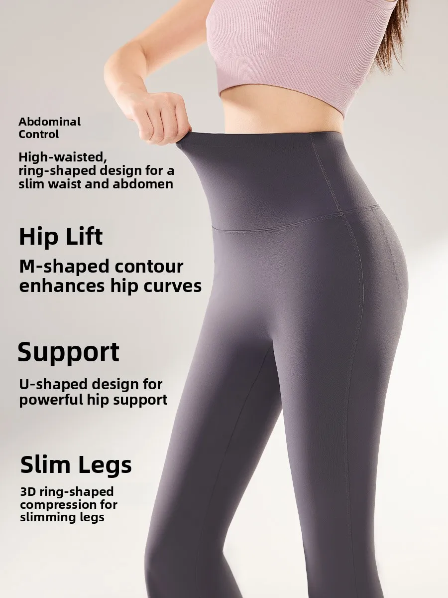 ارتفاع الخصر اليوغا السراويل النسائية ملابس خارجية متوهج Bootcut البطن التحكم بعقب رفع التخسيس السراويل جلد arkskin الخريف الشتاء جديد...