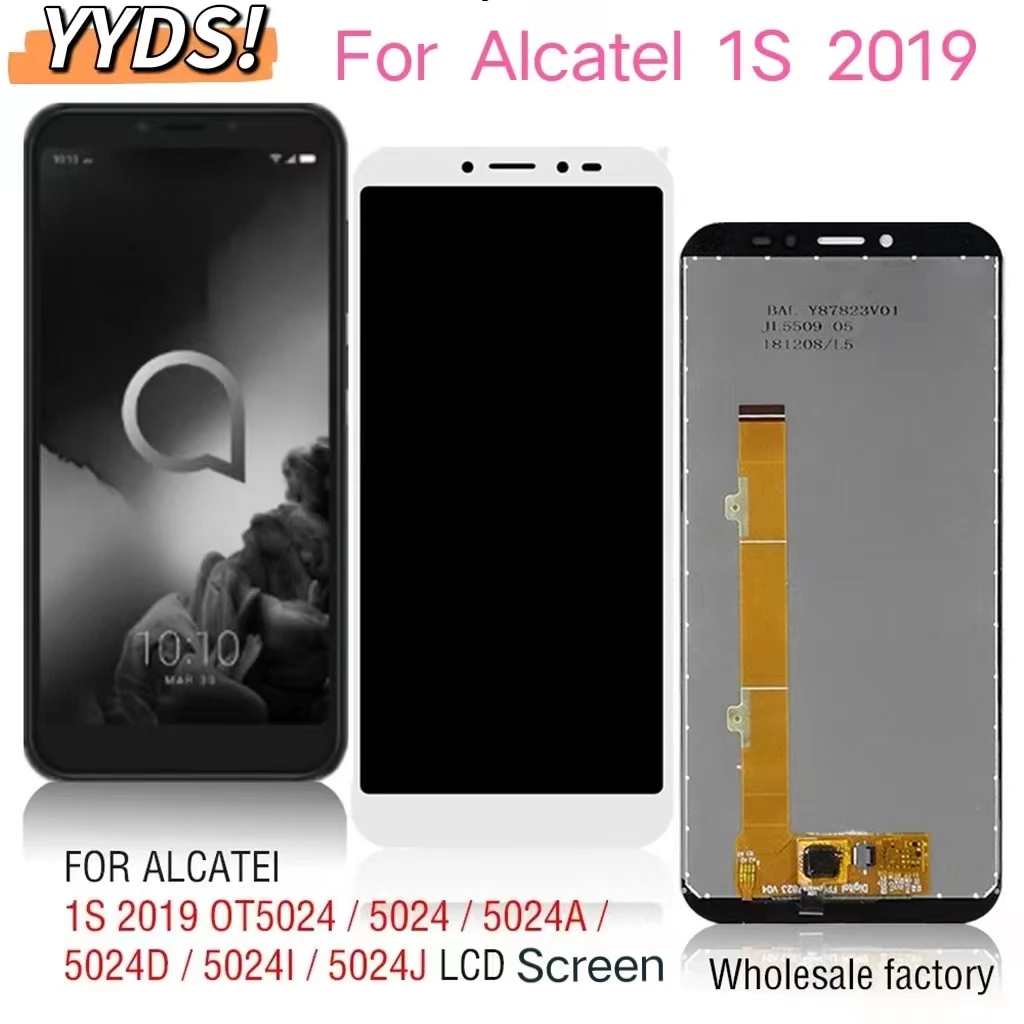 

New5.5"100%Tested LCD For Alcatel 1S 2019 OT5024 5024A 5024D 5024I 5024J LCD Display Touch Screen Digitizer Assembly Replacement