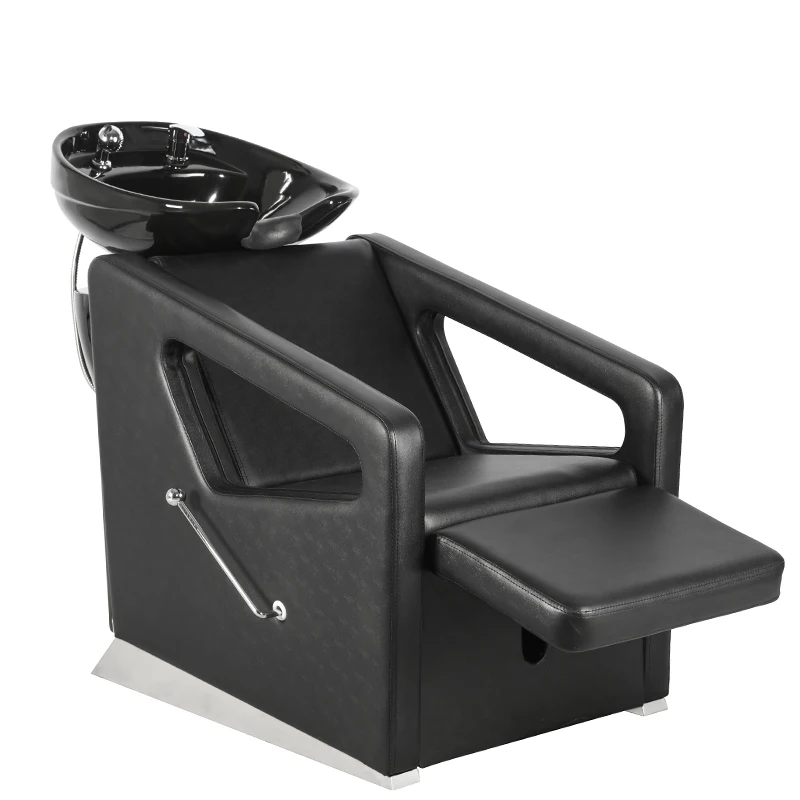 

Unique Features Shampoo Chair with Ceramic Bowl Sink Shampoo Bowl and Chair Hair Salon Furniture;wash Hair Chair