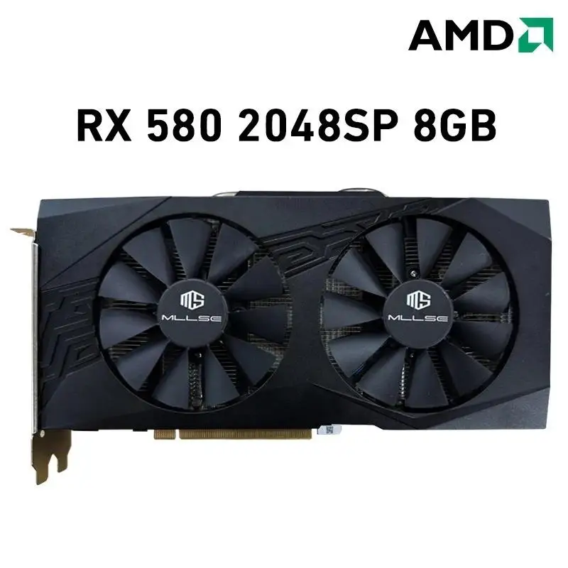 New! Video AMD Radeon RX 580 8GB Graphics Card GDDR5 256-bit PCI Express 3.0 ×16 Gaming GPU Deasktops