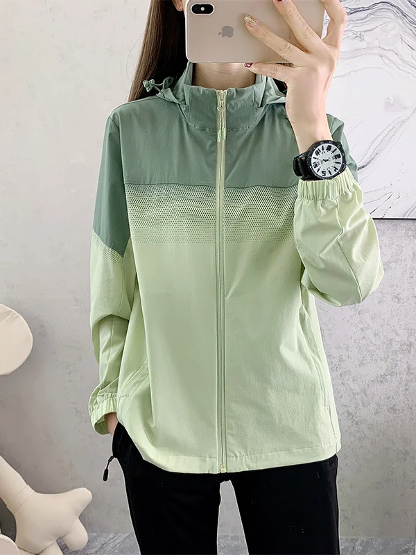 

Женская спортивная одежда с защитой от ультрафиолета, тонкая верхняя одежда для активного отдыха, дышащая, эластичная, летняя, повседневная, тонкая, как вторая кожа