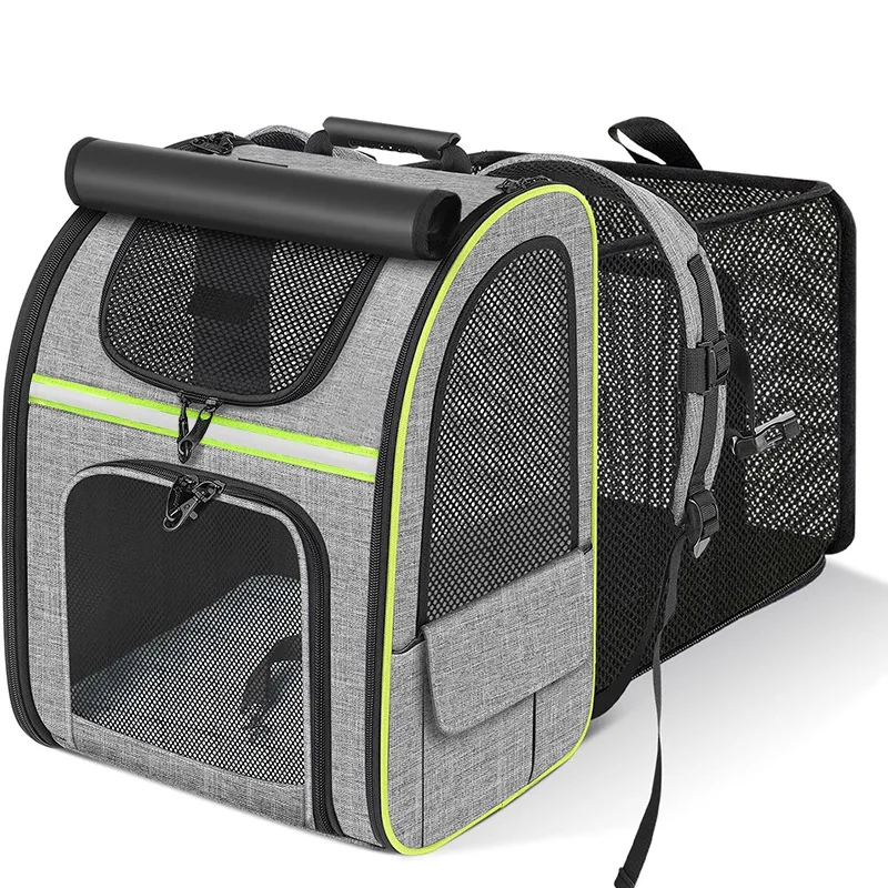 

Manufacturer Wholesale Foldable Breathable Pet Backpack Durable Expandable Pet Cages Carrier Travel cat Bag