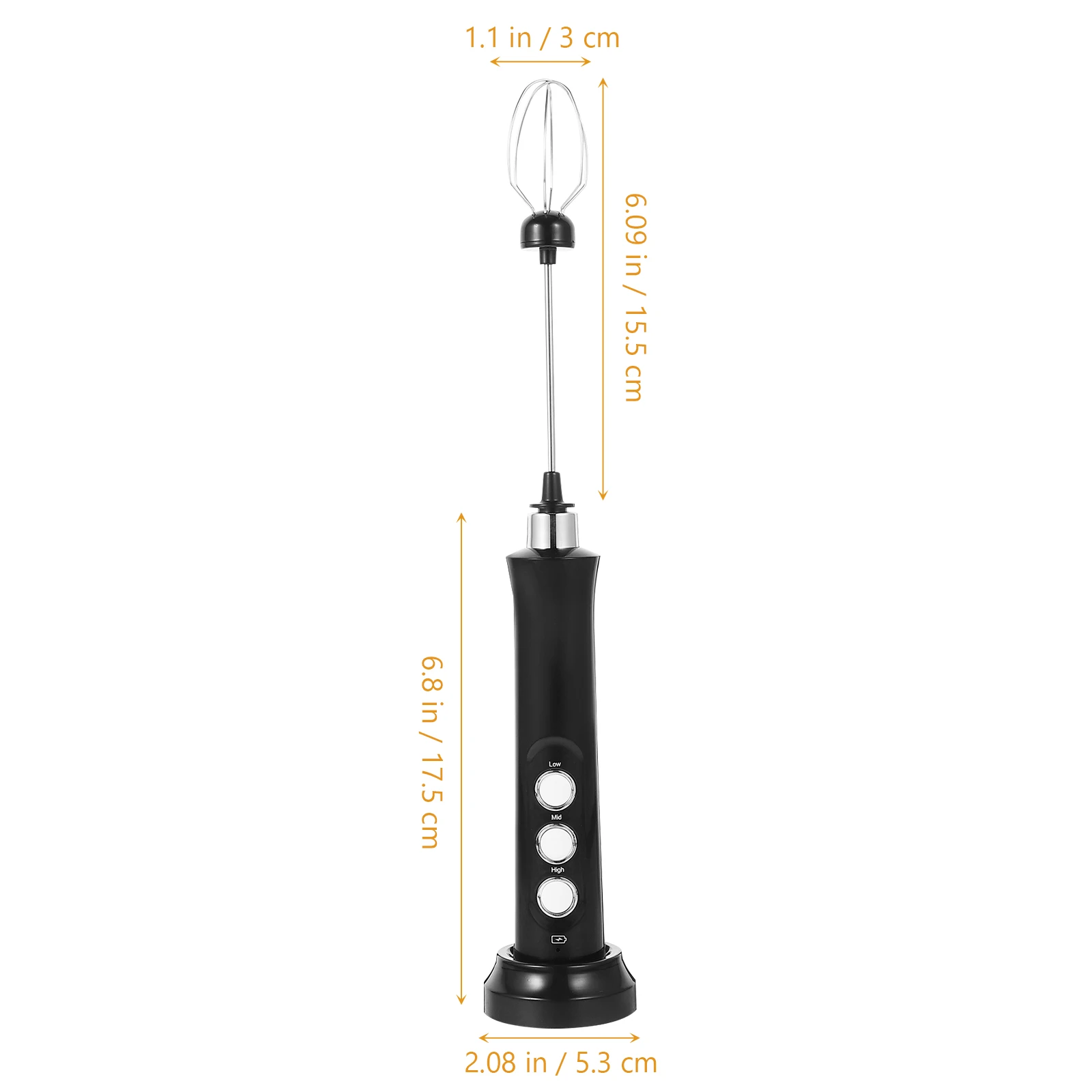 

Rechargeable Electric Whisk Portable Milk Frother Handheld For Coffee Drinks Mini Cordless Mixer Powered Frother Wand