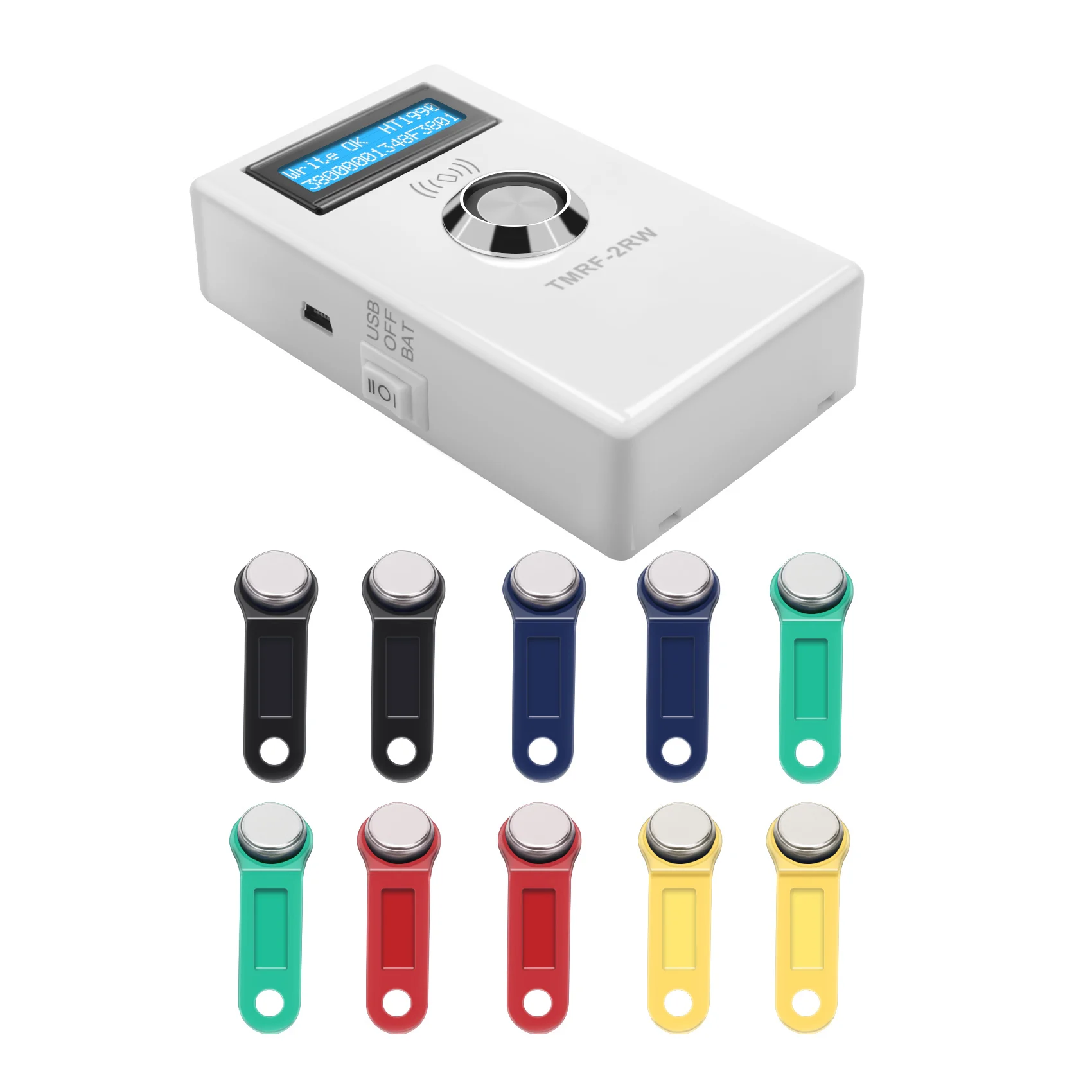 ABFN-TMRF-2RW Ibutton Programmer DS1990A Duplicator Cloner Copier 125Khz RFID Reader Writer RW1990 Key Token T5577 RFID