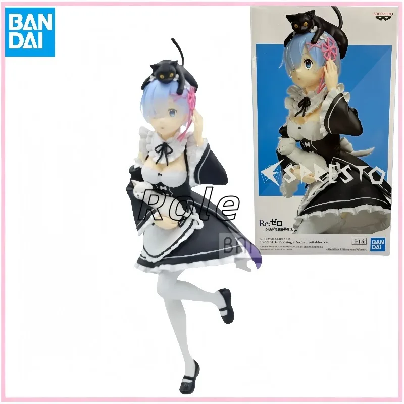 【재고 있음】오리지널 반다이 반프레스토 리라이프 인 어 디퍼런트 월드 프롬 제로 렘 액션 피규어 모델 인형 선물 컬렉션