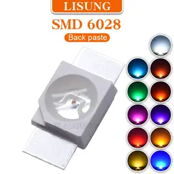 Chip de diodo emisor Led para teclado mecánico, cuentas de luz blanca, roja, azul, Smd 100 Smt 6028, 3528 unids/lote por bolsa