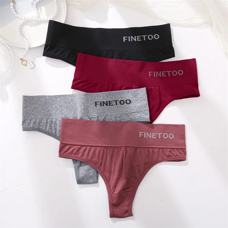 2pcs Seamless High Waist Thongs Plus Size Underwear for Women Sexy Stretchy Panties 12 Colors Breathable G-string Lingerie M-2XL